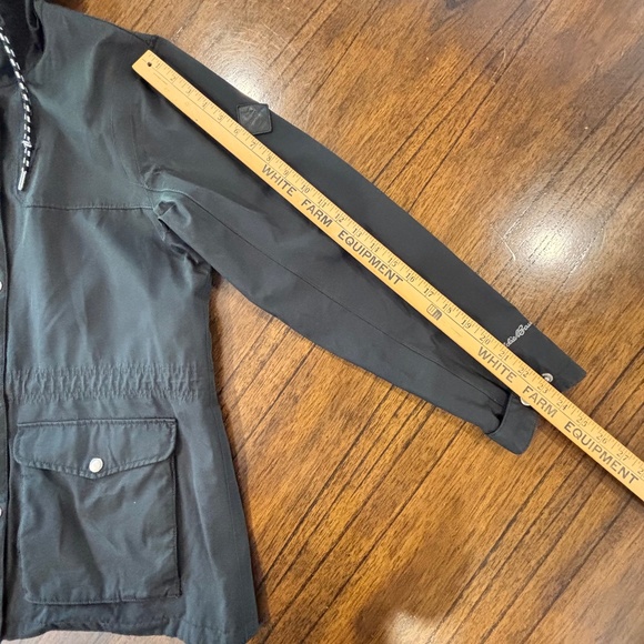 Women's Eddie Bauer WeatherEdge hooded black jacket cinch waist size XL - Picture 14 of 16